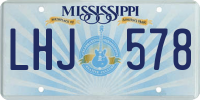 MS license plate LHJ578