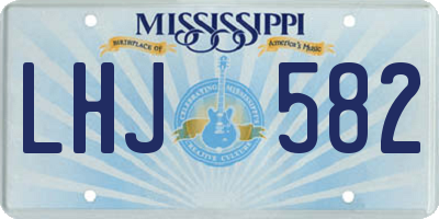MS license plate LHJ582