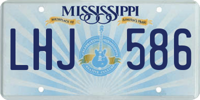 MS license plate LHJ586