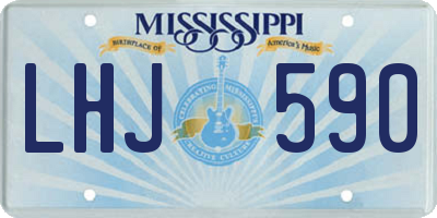 MS license plate LHJ590