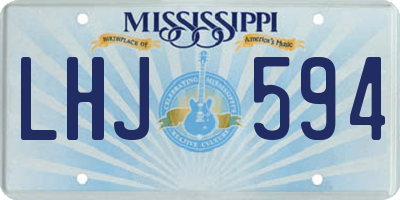 MS license plate LHJ594
