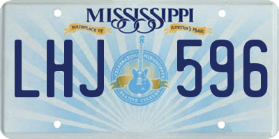 MS license plate LHJ596