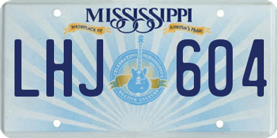 MS license plate LHJ604