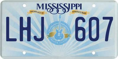 MS license plate LHJ607