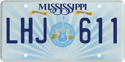 MS license plate LHJ611