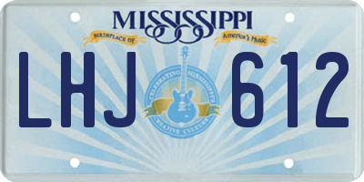 MS license plate LHJ612