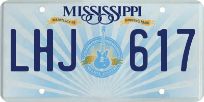 MS license plate LHJ617