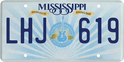 MS license plate LHJ619