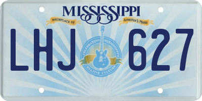 MS license plate LHJ627
