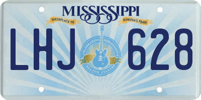 MS license plate LHJ628
