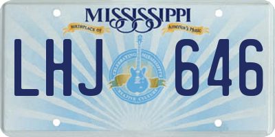 MS license plate LHJ646