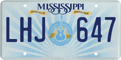 MS license plate LHJ647