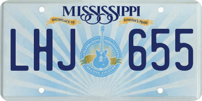 MS license plate LHJ655