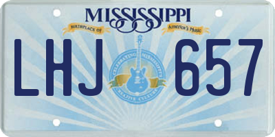 MS license plate LHJ657