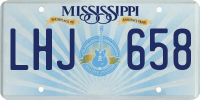 MS license plate LHJ658