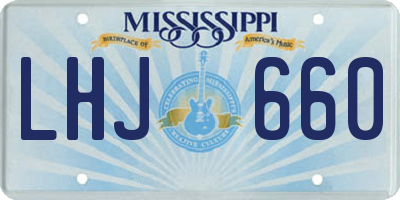 MS license plate LHJ660