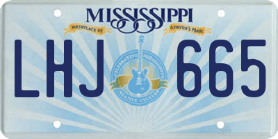 MS license plate LHJ665