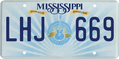 MS license plate LHJ669