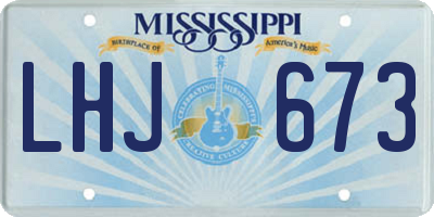 MS license plate LHJ673