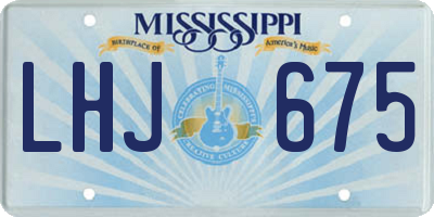 MS license plate LHJ675