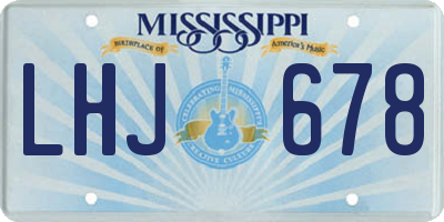 MS license plate LHJ678