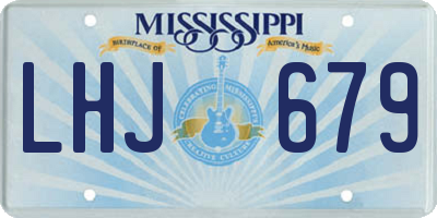 MS license plate LHJ679