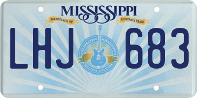MS license plate LHJ683