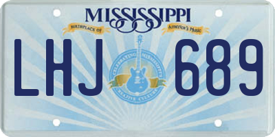 MS license plate LHJ689