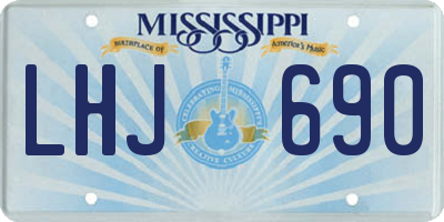 MS license plate LHJ690