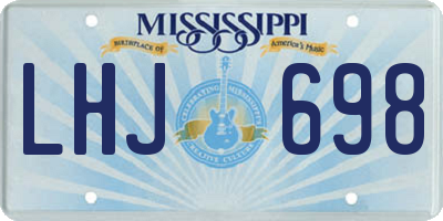 MS license plate LHJ698