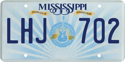 MS license plate LHJ702