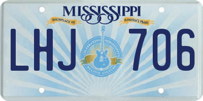 MS license plate LHJ706