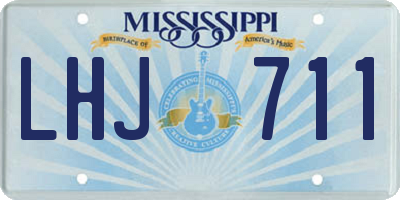 MS license plate LHJ711