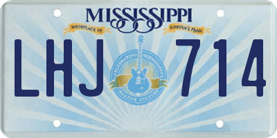MS license plate LHJ714