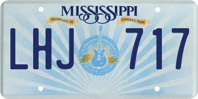 MS license plate LHJ717