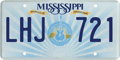MS license plate LHJ721