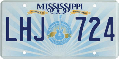 MS license plate LHJ724