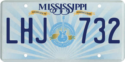 MS license plate LHJ732
