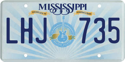 MS license plate LHJ735