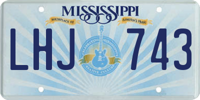 MS license plate LHJ743