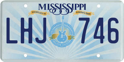 MS license plate LHJ746