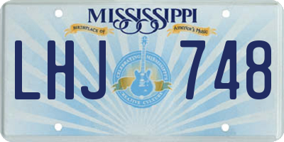 MS license plate LHJ748