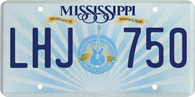 MS license plate LHJ750