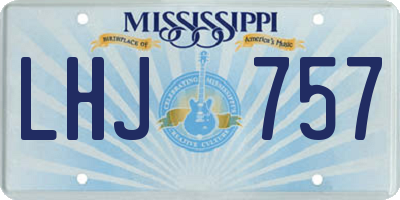 MS license plate LHJ757
