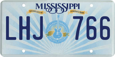 MS license plate LHJ766