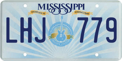 MS license plate LHJ779