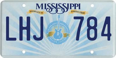 MS license plate LHJ784