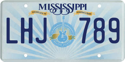 MS license plate LHJ789