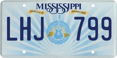 MS license plate LHJ799