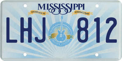 MS license plate LHJ812
